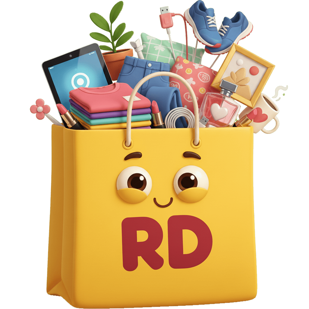 Shopping bag with discount items